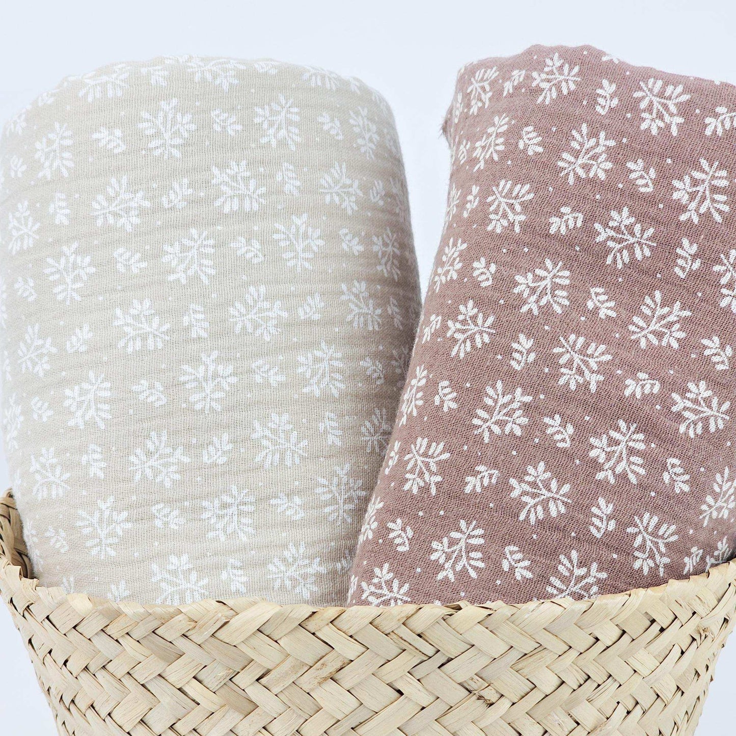 Musselin Zweige beige - Stoff bei elli&else