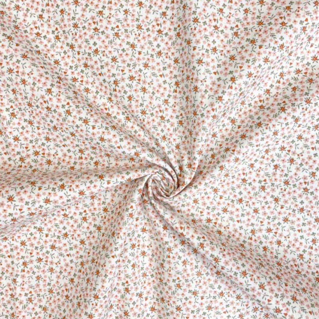 Popeline Millefleurs rosa - Stoff bei elli&else