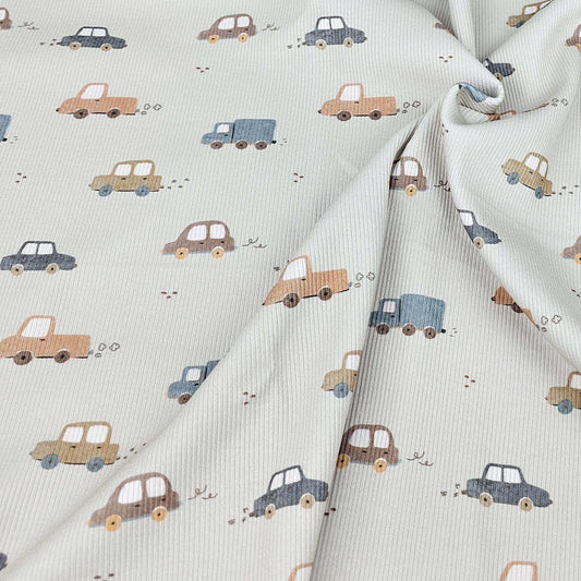 Rib Jersey Autos - Stoff bei elli&else