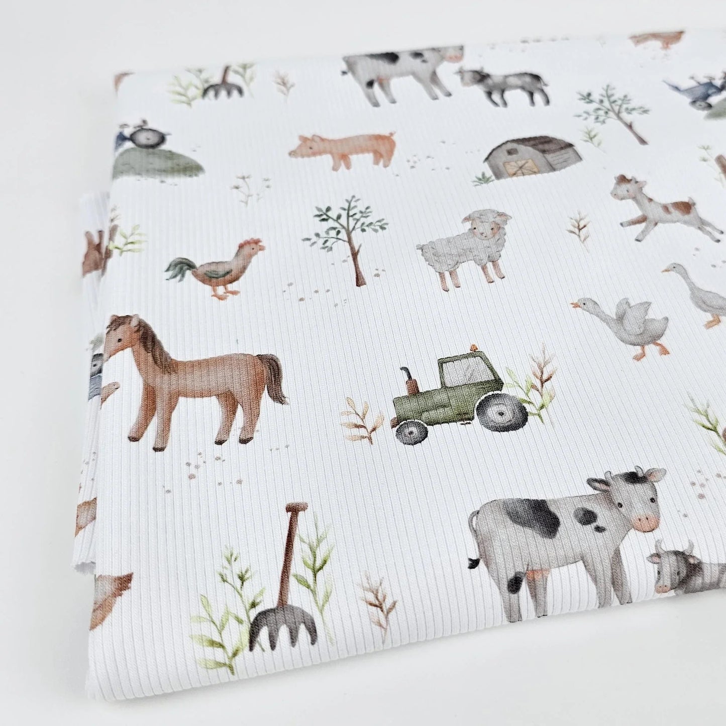 Rib Jersey Bauernhof Meterware - elli&else