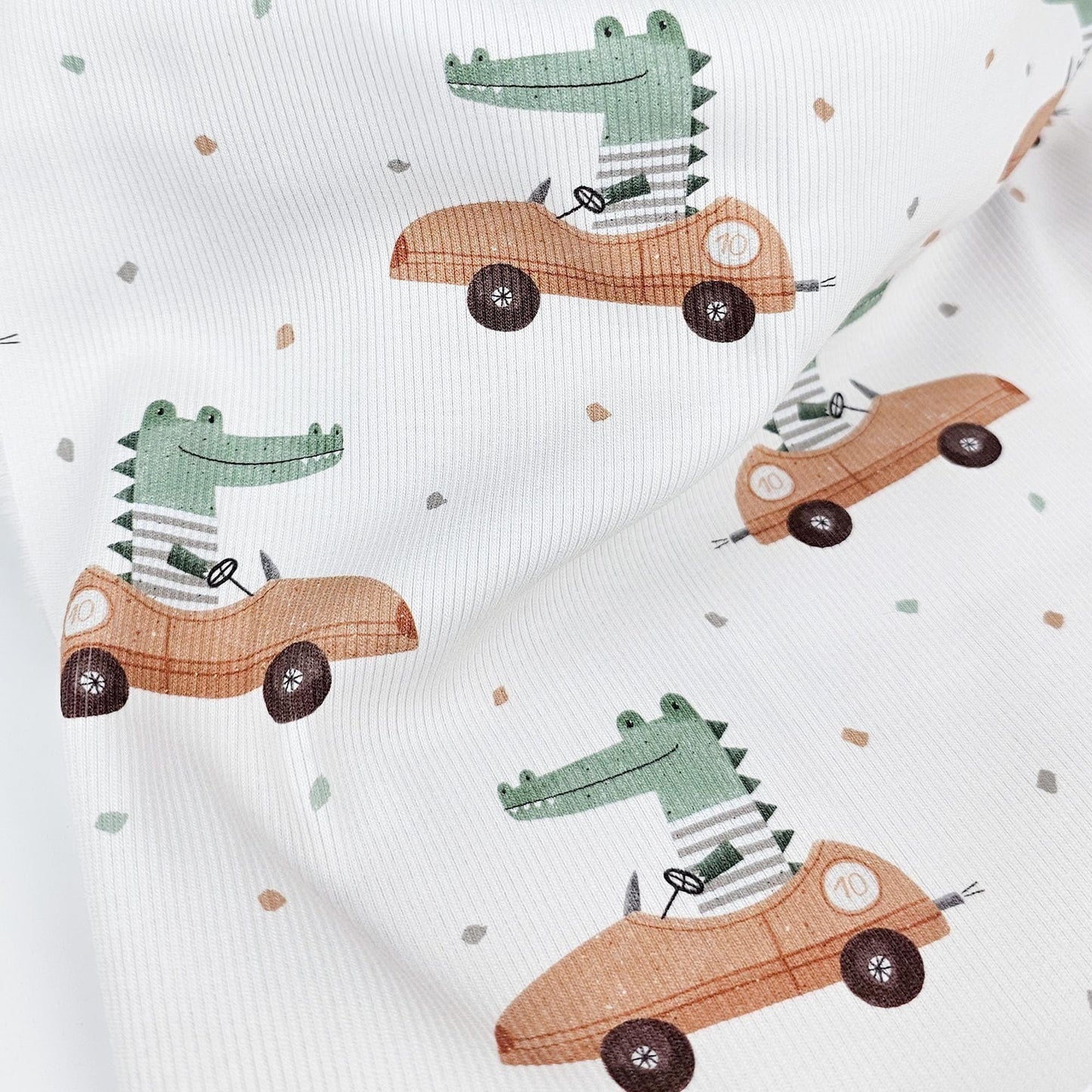 Rib Jersey Krokodil Meterware - elli&else