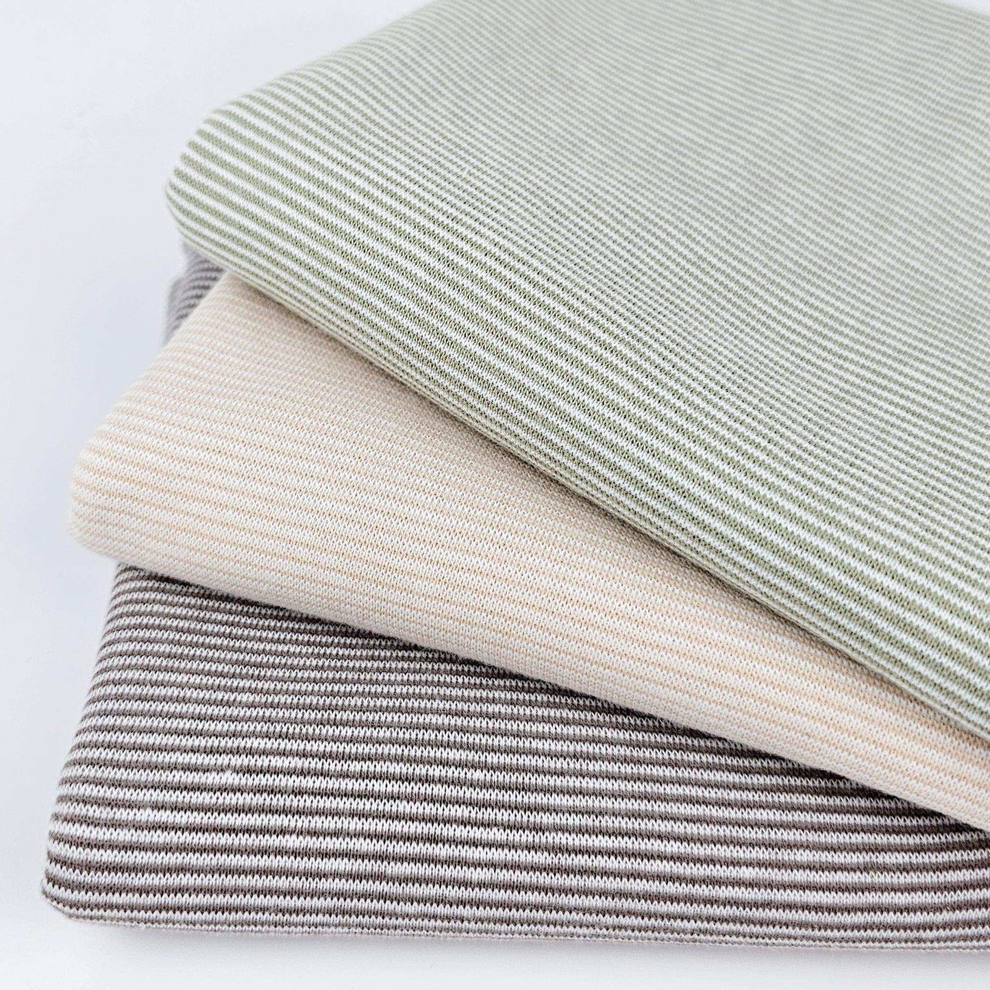 Ringel-Bündchen beige - Stoff bei elli&else