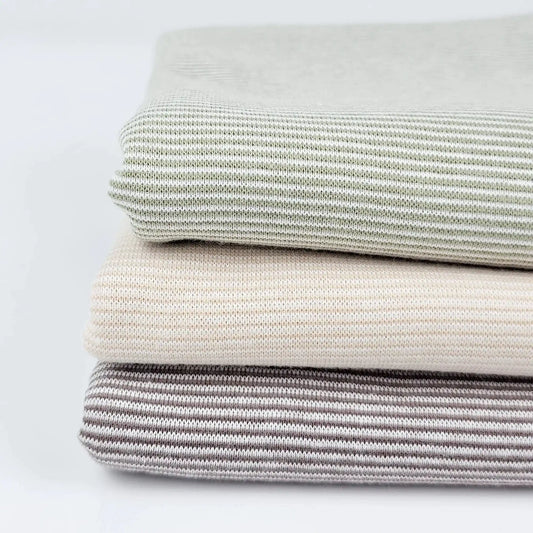 Ringel-Bündchen beige - Stoff bei elli&else