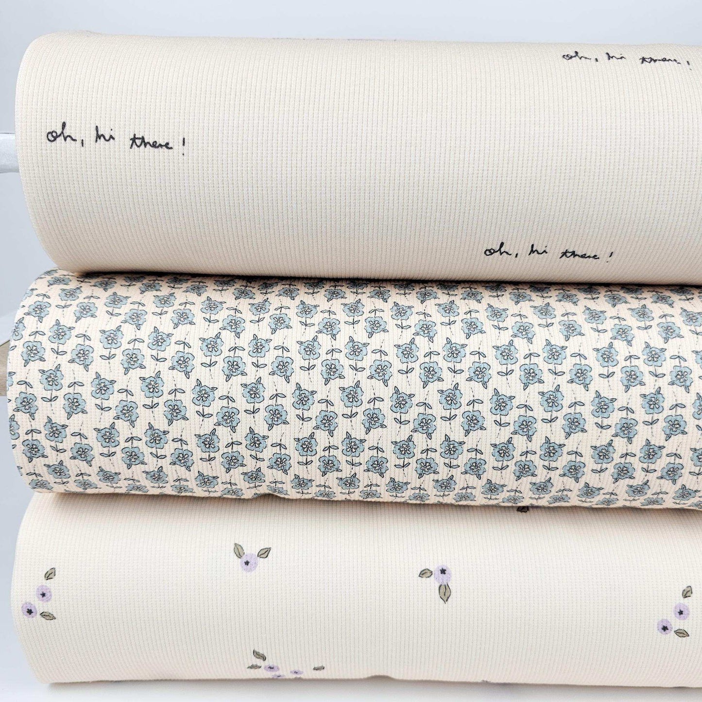 Rippjersey Blaubeeren - Stoff bei elli&else