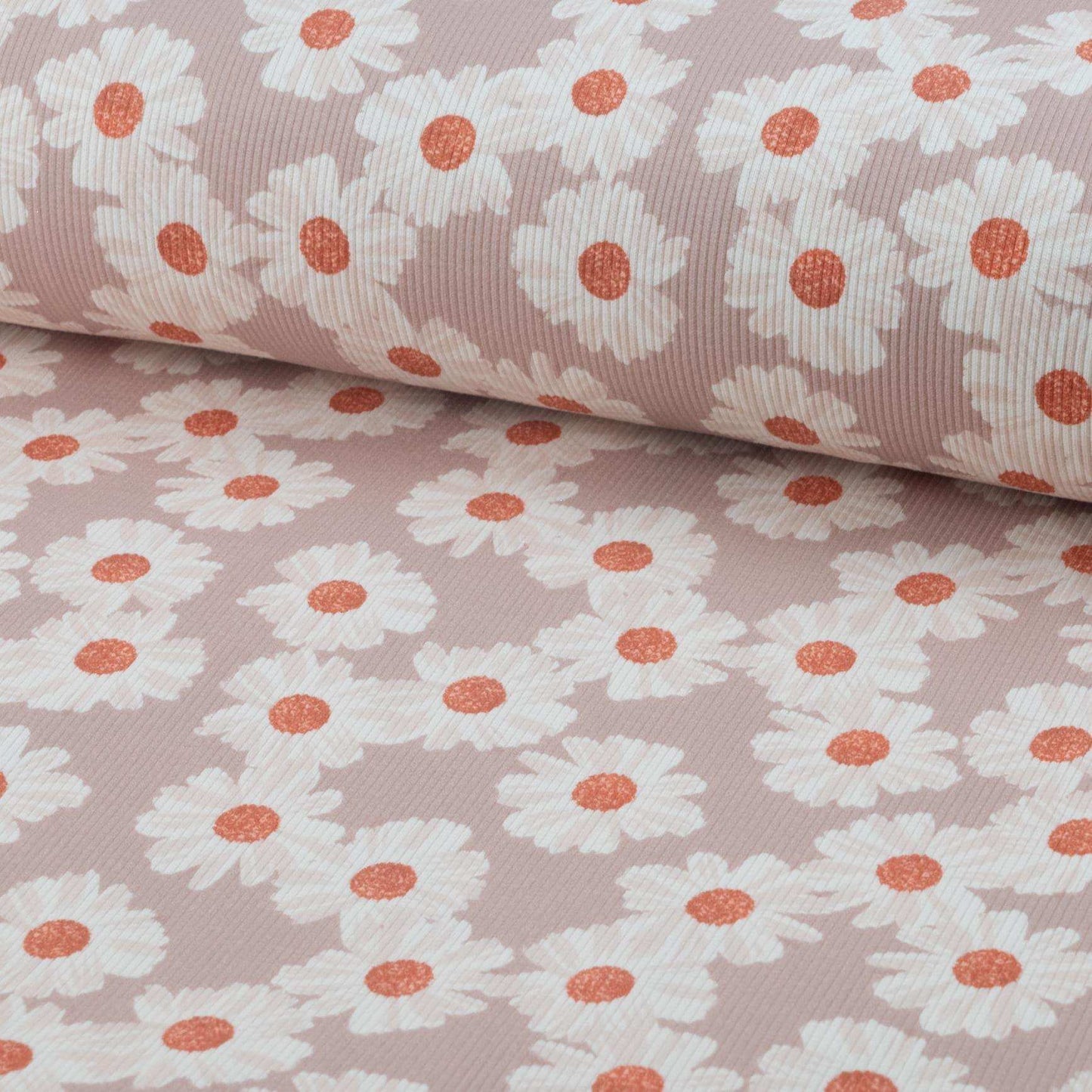 Rippjersey Blumen 'Marigold' von Family Fabrics - Stoff bei elli&else