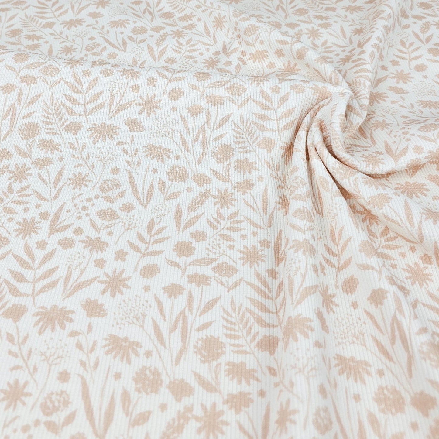 Rippjersey Blumenprint rosé Meterware - elli&else