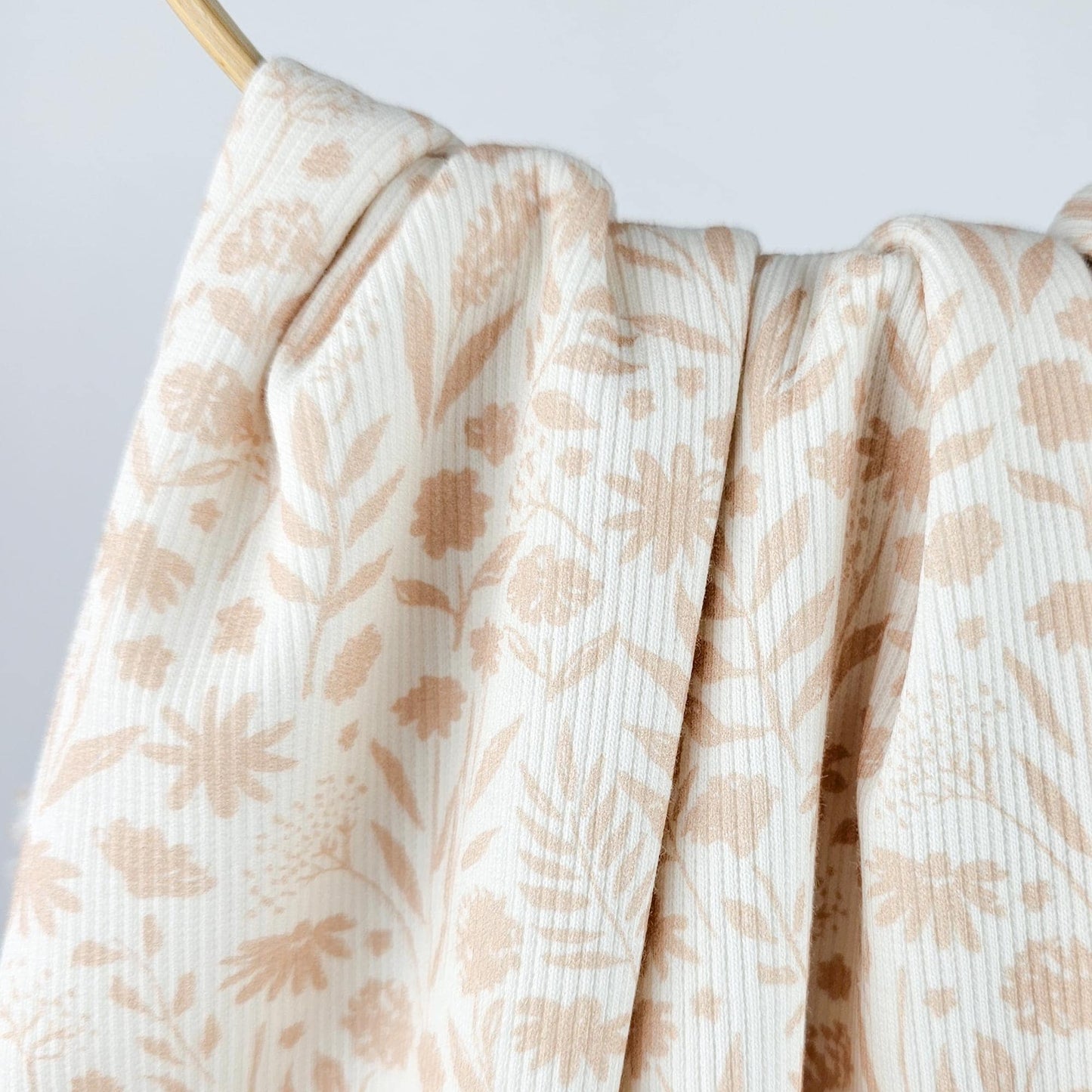 Rippjersey Blumenprint rosé Meterware - elli&else
