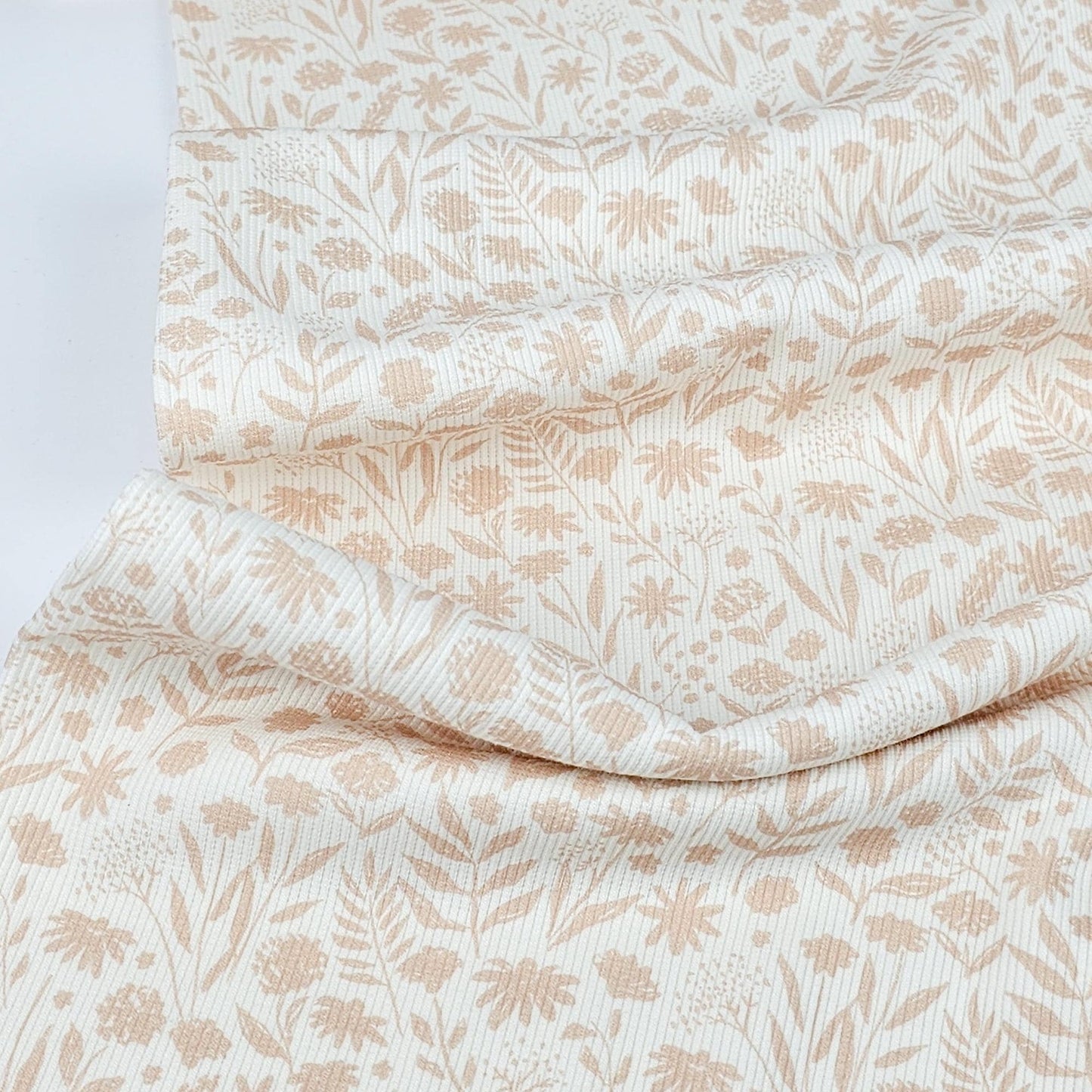 Rippjersey Blumenprint rosé Meterware - elli&else