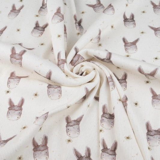 Rippjersey Esel von Family Fabrics - Stoff bei elli&else