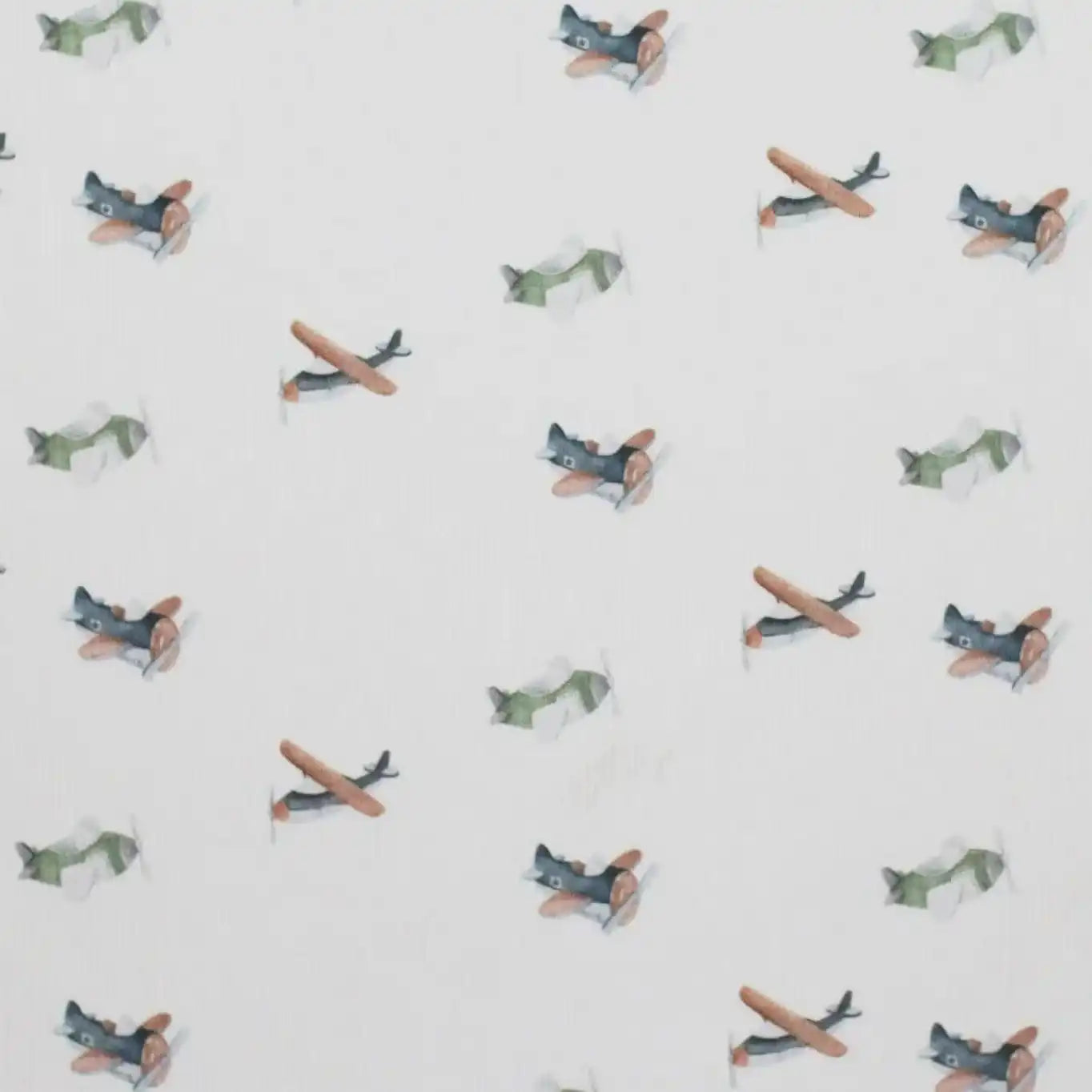 Rippjersey Flugzeuge - Stoff bei elli&else