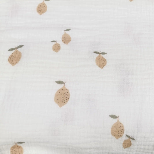 Musselin Zitronen - Family Fabrics - Stoff bei elli&else