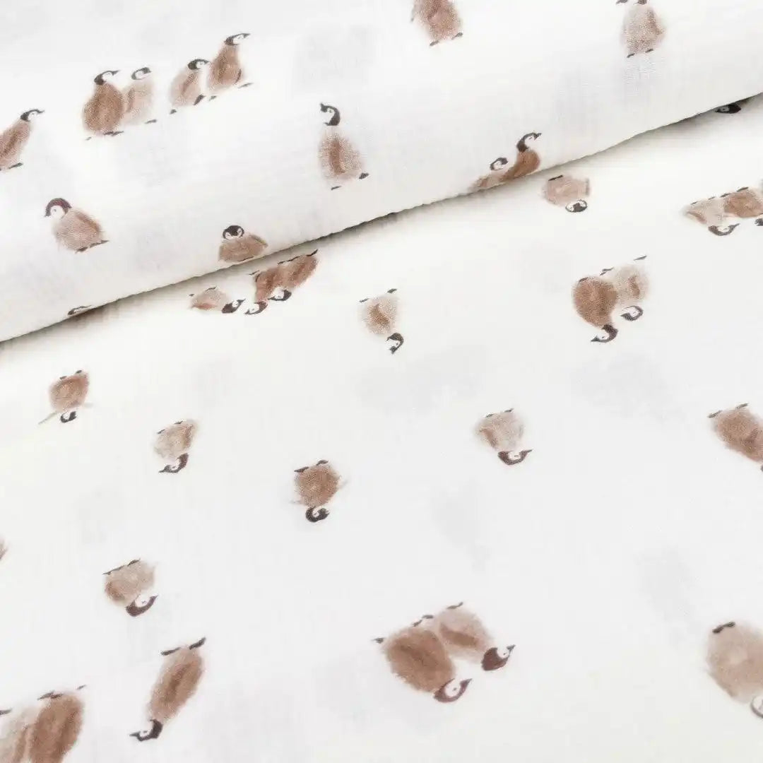 Musselin Pinguine - Family Fabrics - Stoff bei elli&else