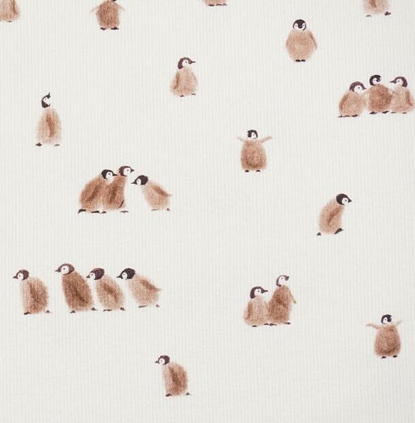 Rib Jersey Stoff Pinguine von Family Fabrics - elli&else