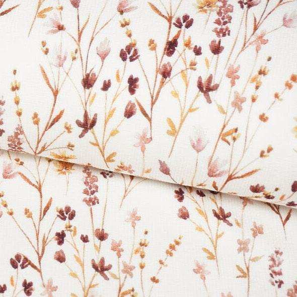 Rib Jersey Stoff Wildblumen von Family Fabrics - Stoff bei elli&else