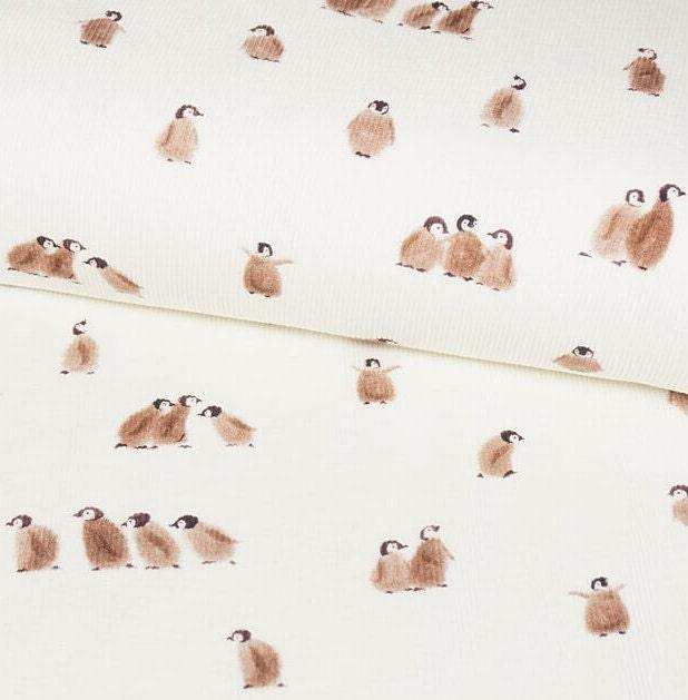 Rib Jersey Pinguine von Family Fabrics - Stoff bei elli&else