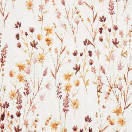 Rib Jersey Stoff Wildblumen von Family Fabrics - elli&else