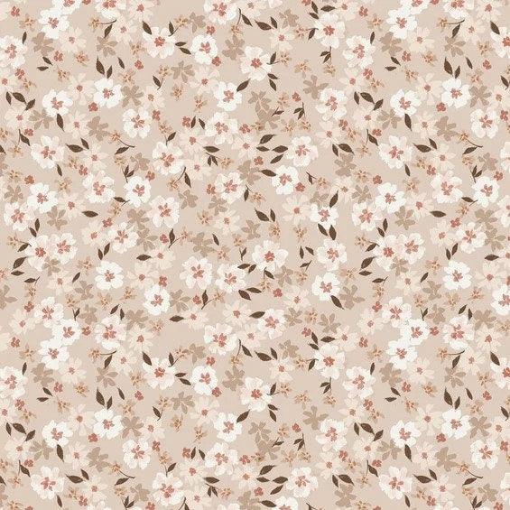 Jersey Flowerbomb beige von Family Fabrics - elli&else