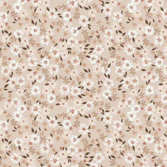 Jersey Flowerbomb beige | Family Fabrics - Stoff bei elli&else