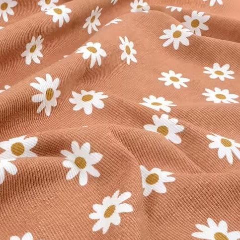 Bio Rib Jersey Daisy lehm rosa - elli&else