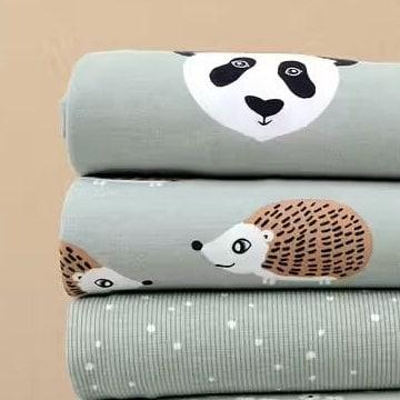 Bio Rib Jersey Konfetti Dots salbei von Tygdrömmar - elli&else