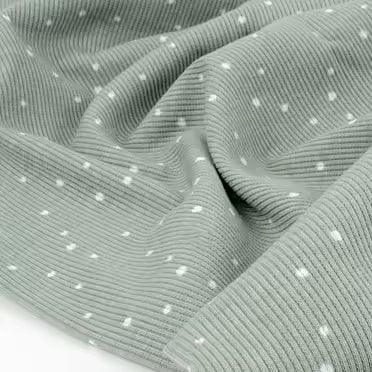 Bio Rib Jersey Konfetti Dots salbei von Tygdrömmar - elli&else
