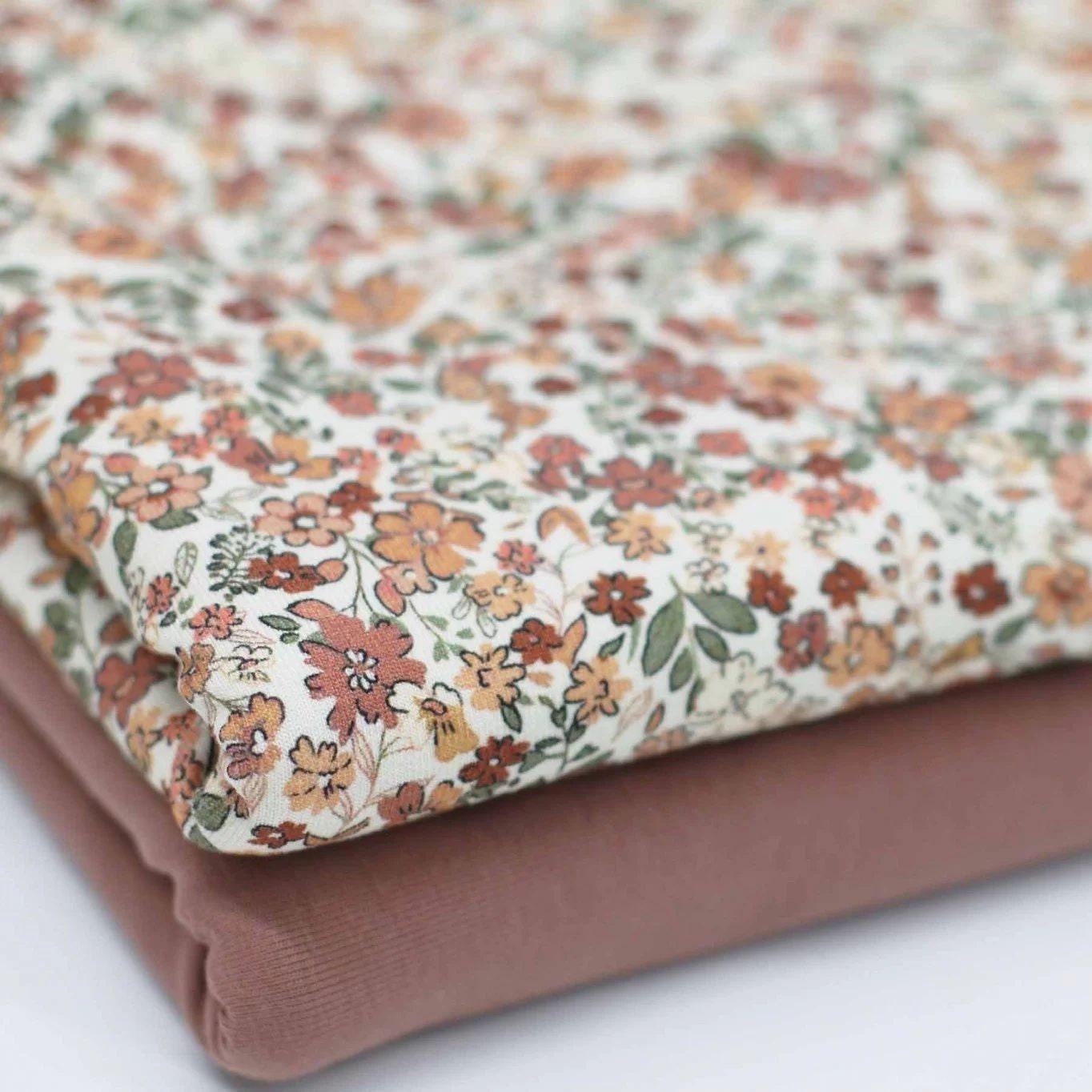Jersey Blumenwiese lehm rosa - elli&else