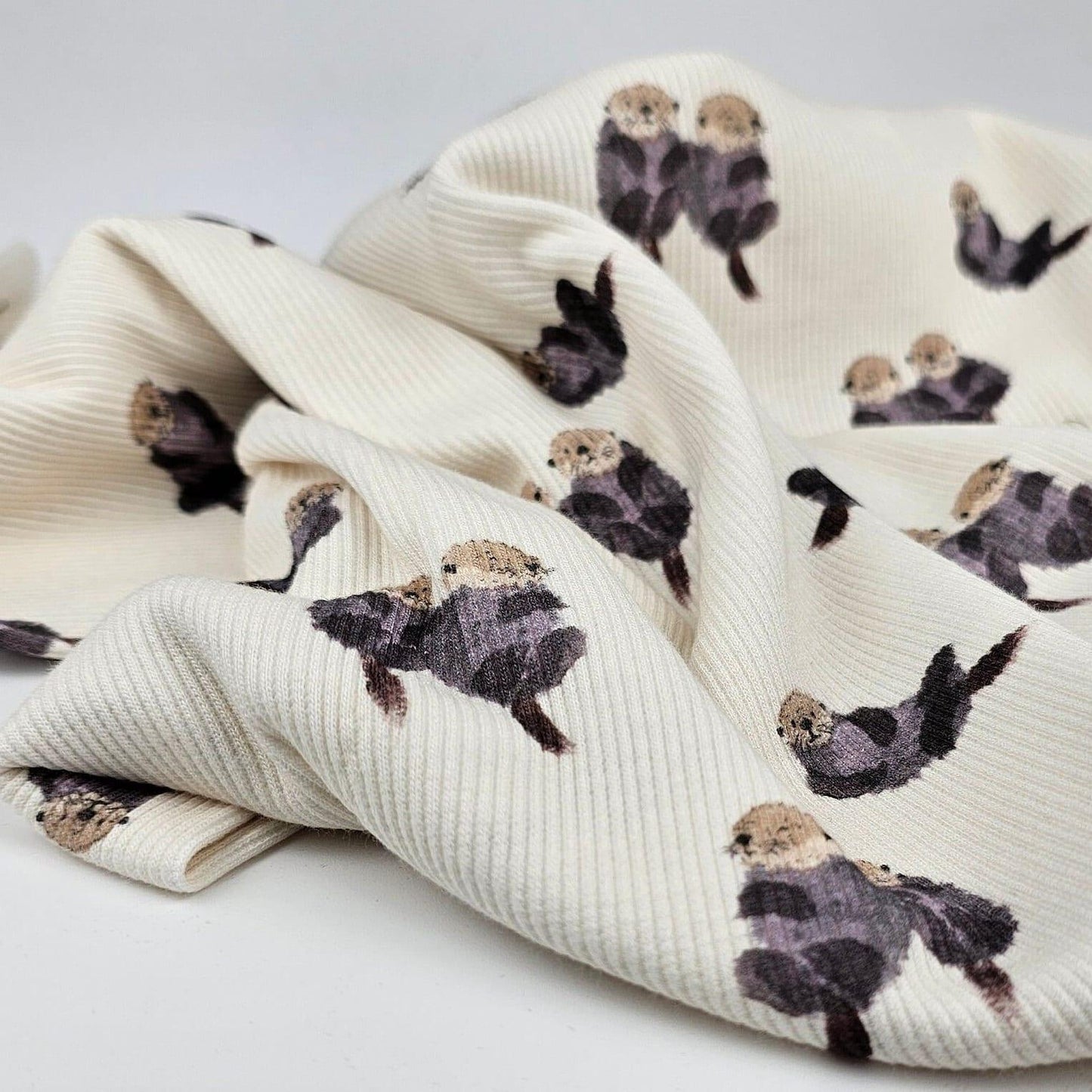 Rib Jersey Otter and Friends von Family Fabrics - elli&else