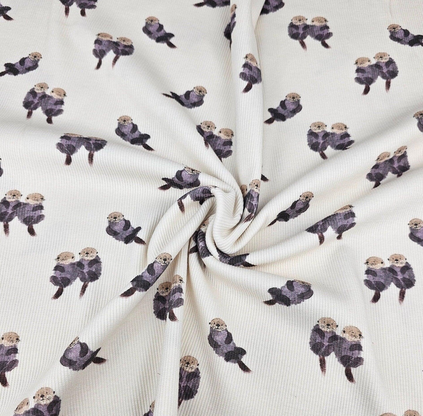 Rib Jersey Otter and Friends von Family Fabrics - elli&else