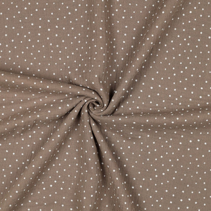 Musselin Konfetti Punkte taupe - elli&else