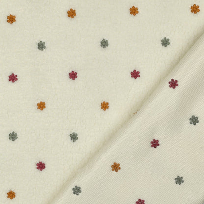 Teddy Stoff Blumen bunt