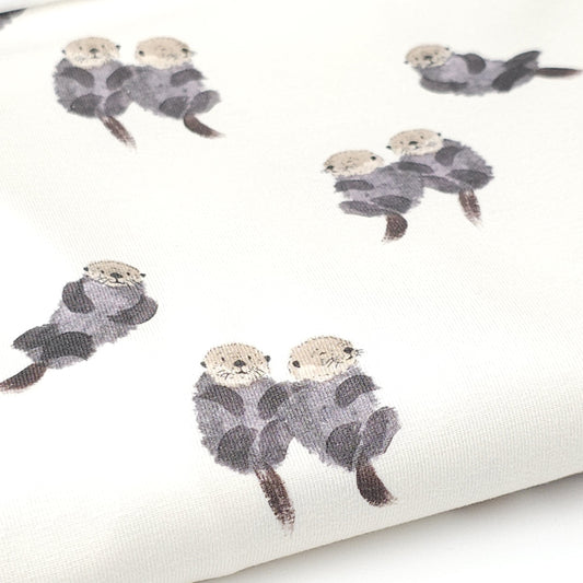 Jersey Stoff Otter and Friends von Family Fabrics - elli&else