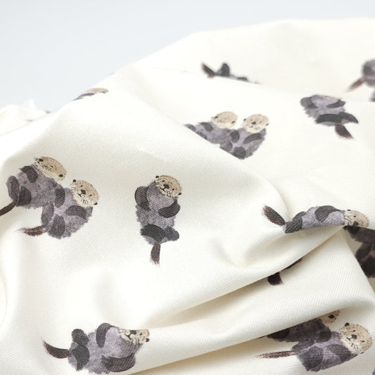 Jersey Stoff Otter and Friends von Family Fabrics - elli&else