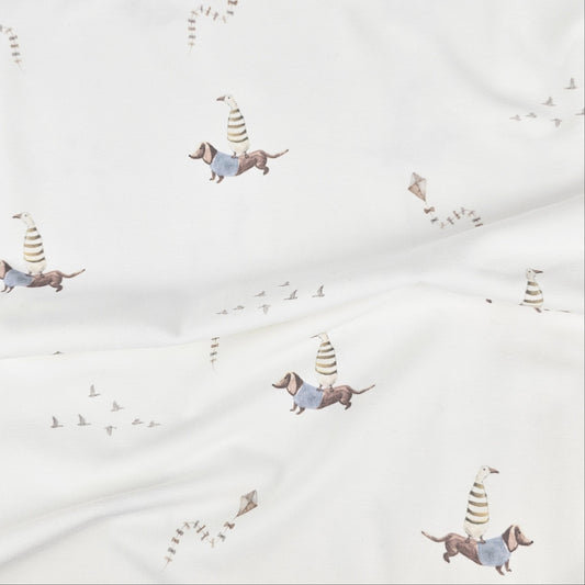 Jersey Dackel mit Ente von Family Fabrics - elli&else