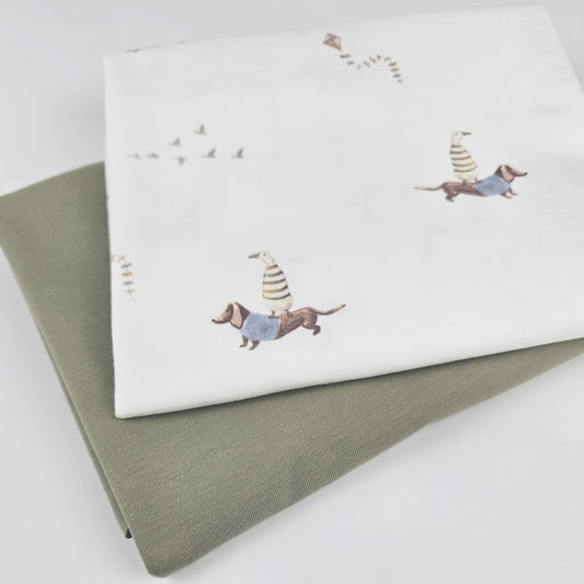 Jersey Dackel mit Ente von Family Fabrics - elli&else
