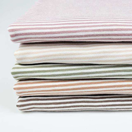 Jersey Streifen hell mauve - Stoff bei elli&else