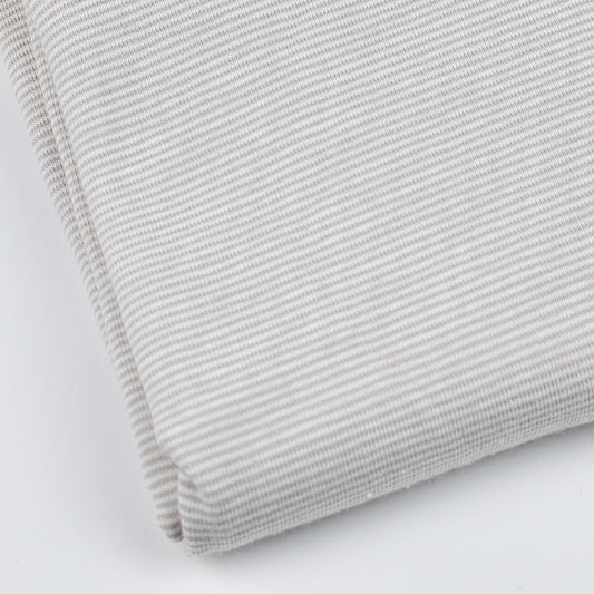 Ringeljersey beige-weiß