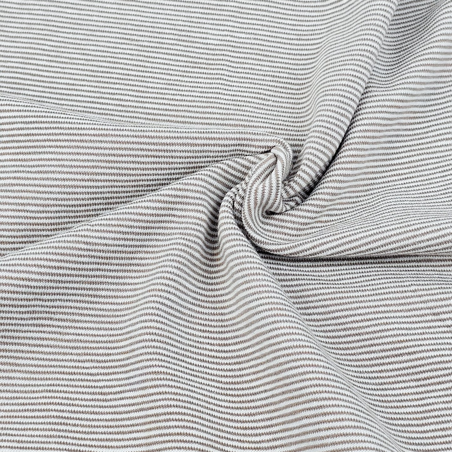 Ringeljersey taupe-weiß