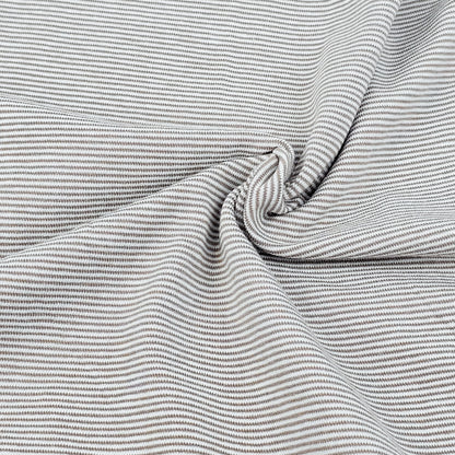 Ringeljersey taupe-weiß