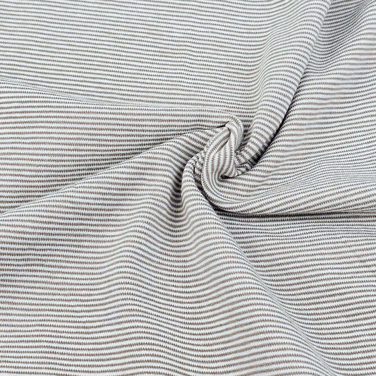 Ringeljersey taupe-weiß - Stoff bei elli&else