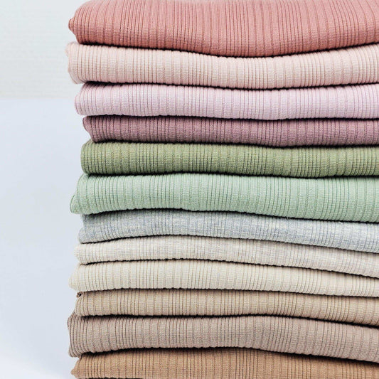 Rib Jersey mit unregelmäßigen Rippen - Stoff bei elli&else