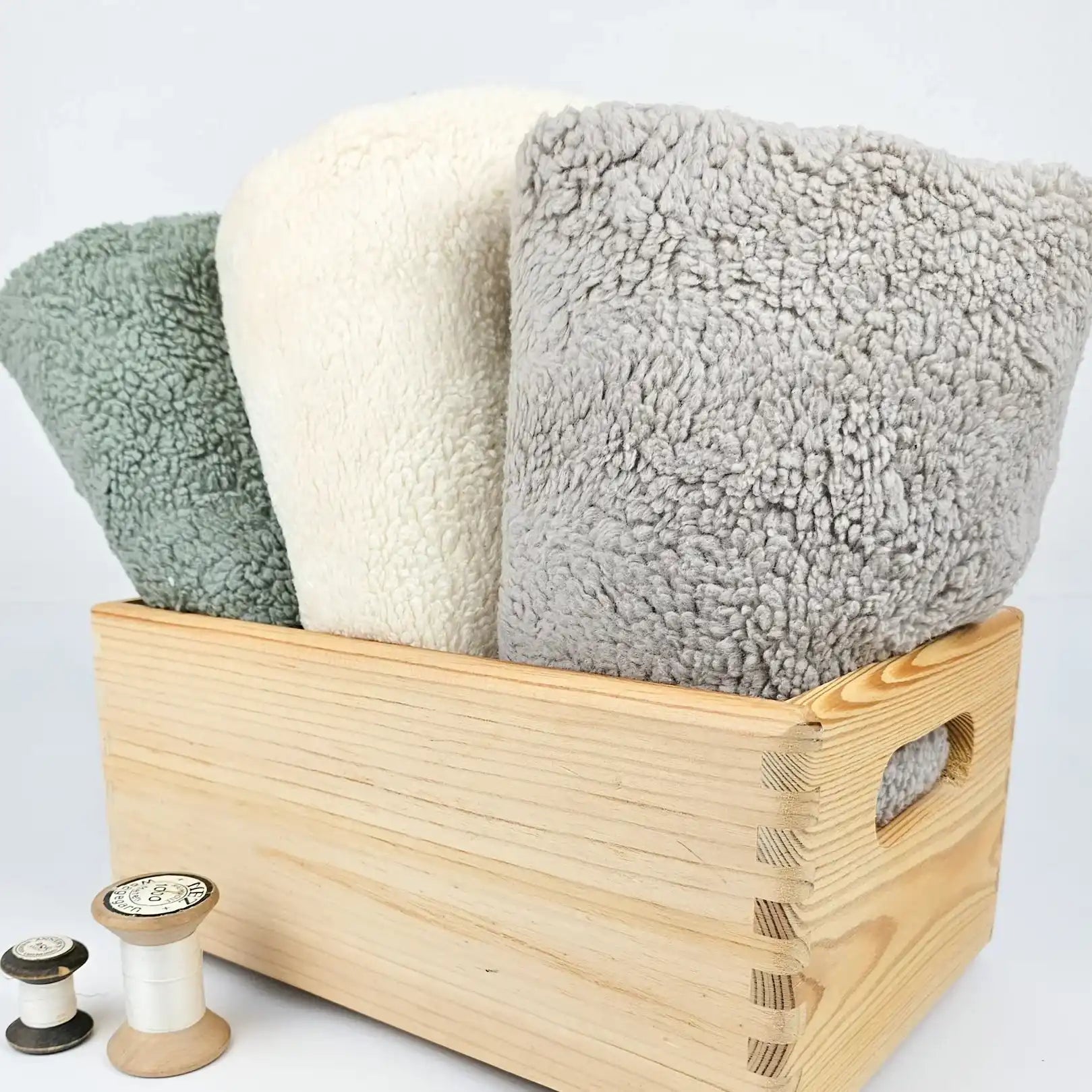 Teddystoff Baumwolle in verschiedenen Farben - Stoff bei elli&else