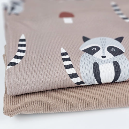 Rib Jersey Waschbär
