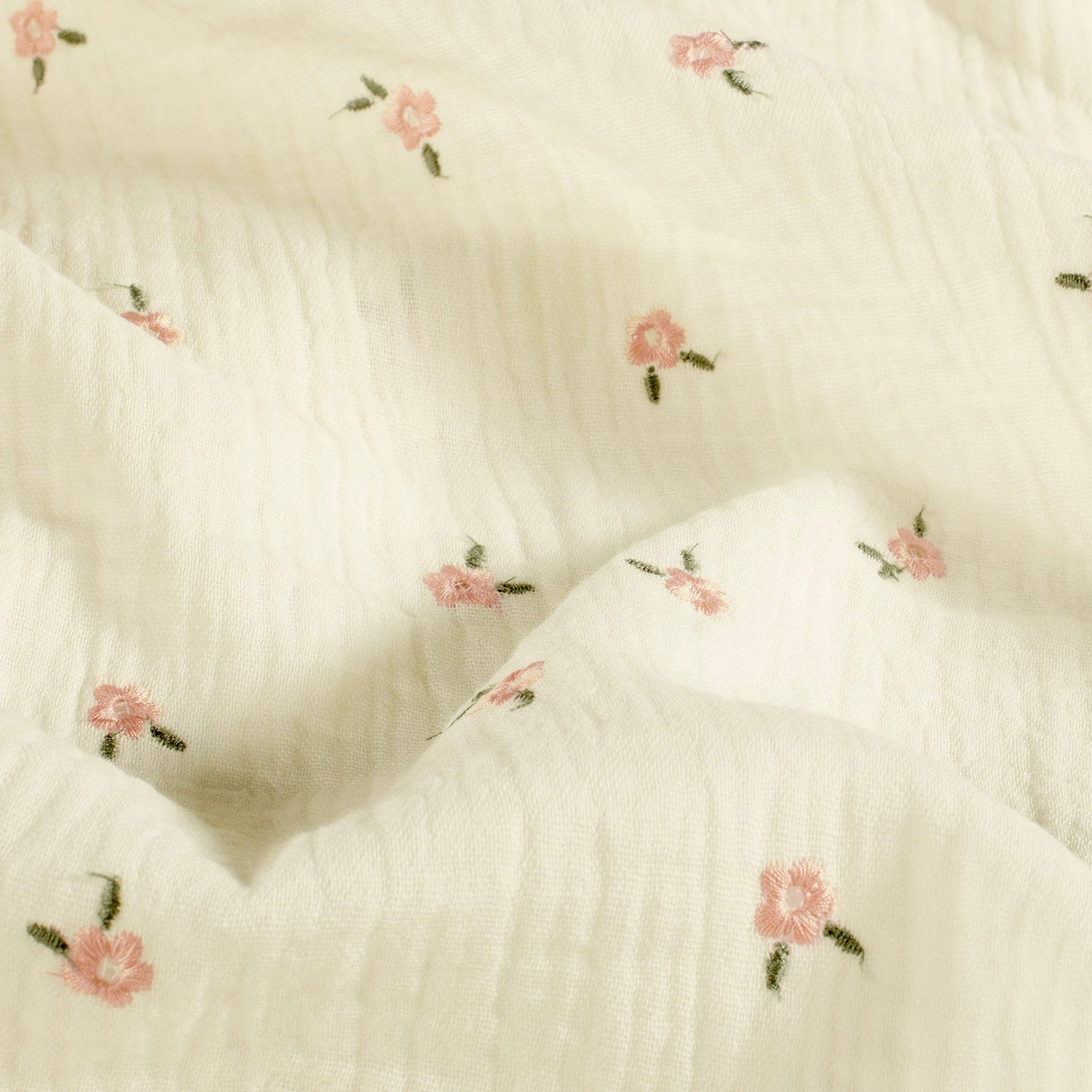 Musselin gestickte Blumen rosa