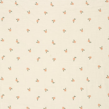 Musselin gestickte Blumen rosa