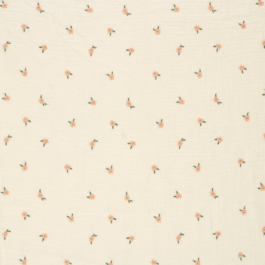 Musselin gestickte Blumen rosa
