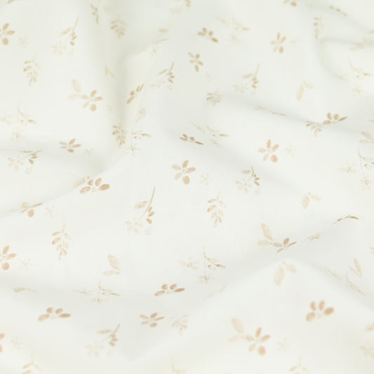 Popeline Blumenzauber beige