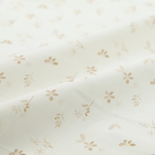 Popeline Blumenzauber beige