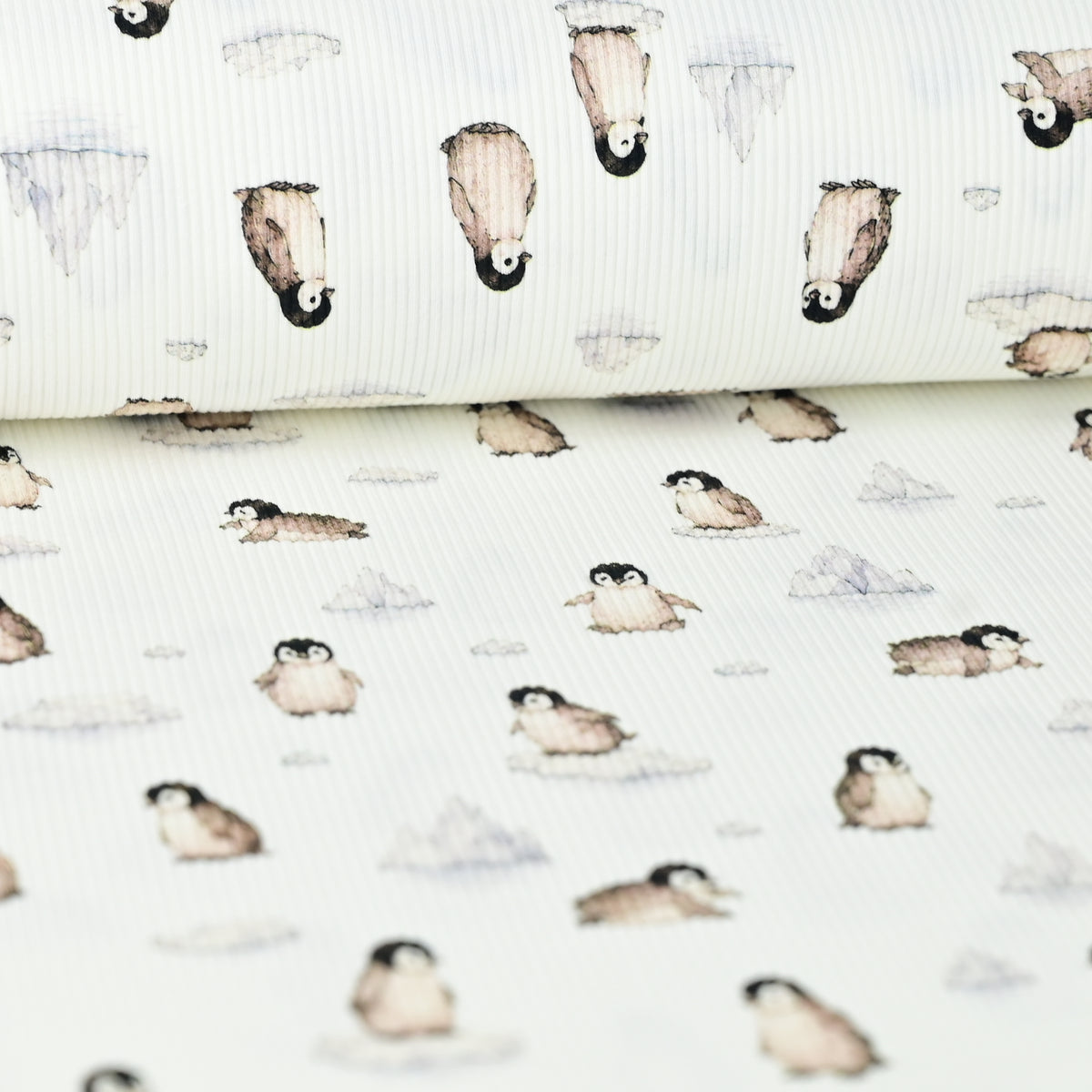 Rib Jersey Pinguine und Eisberge