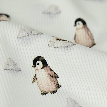 Rib Jersey Pinguine und Eisberge