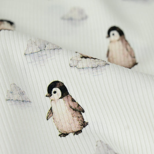 Rib Jersey Pinguine und Eisberge
